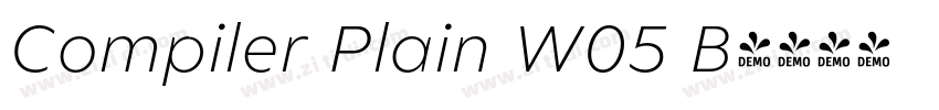 Compiler Plain W05 B字体转换